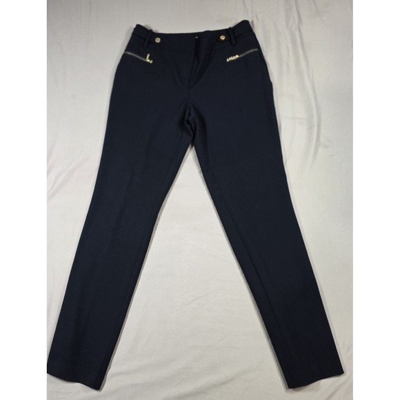 Calvin Klein Denim - Calvin Klein Womens Sz2 Black Dress Pants Gold Zipper Accent Stretch